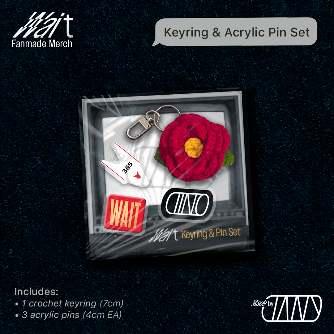 Keyring & Acrylic Pin Set | DINO Wait