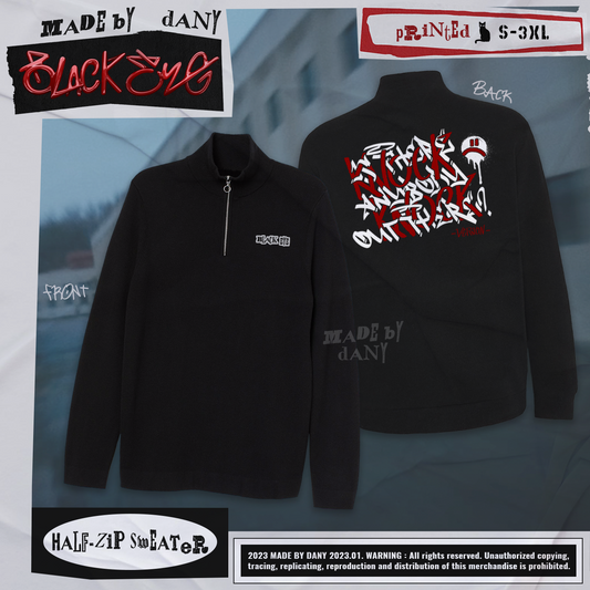 Half-Zip Sweater | VERNON Black Eye